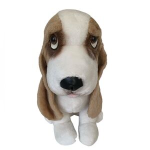 VTG 70’s Hound Dog Stuffed Animal Animal Fair Inc Tan White Black Boys Girls 12”